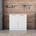 Dulap pentru bucatarie, Hanah Home, Minar, 90x87x58 cm, Alb