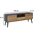 Comoda TV, Adore, Tvr-921-Et-1, Negru / Gri deschis