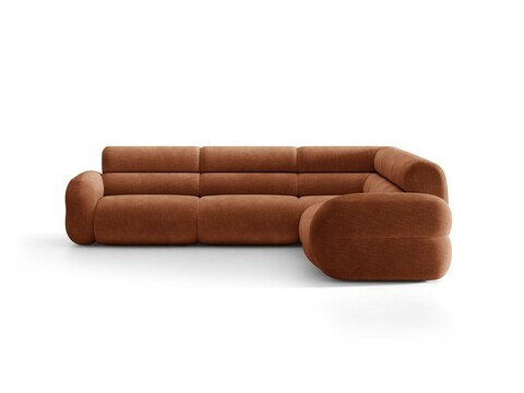 Coltar simetric 7 locuri, Neo, Micadoni Home, 295x295x83 cm, tesatura Chenille, teracota