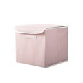 Cutie de depozitare din pâslă, YLC418, 30x30x30 cm, 70% poliester/30% bumbac, Roz pudra