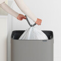 Cos de gunoi cu soft touch, Brabantia, Bo Touch Mineral, 60 L, 31.2x54.5x65.6 cm, otel, gri