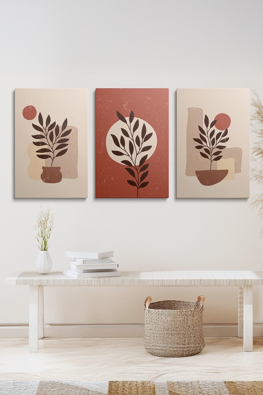 Set 3 tablouri decorative Ersycnvs18 50 x 70 cm 3 piese Multicolor