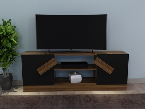 Comoda tv ladin, gauge concept, 150x31x54 cm, pal, aluna/negru