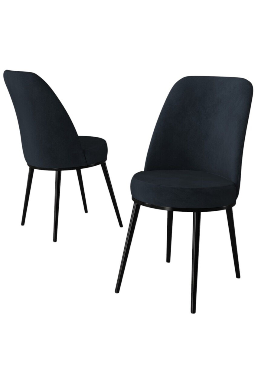Set scaune 4 piese, Hanah Home, Jaxe, Antracit / Negru — imaginea 2