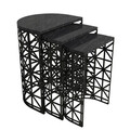 Set masute 3 piese, Hommy Craft, Stil, Negru