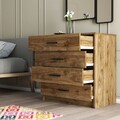 Comoda, Mezza, Grande 3600, 80 x 81.8 x 45 cm, pal melaminat, nuc
