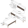 Set mobilier living, Hommy Craft, Milan, Nuc / Travertin