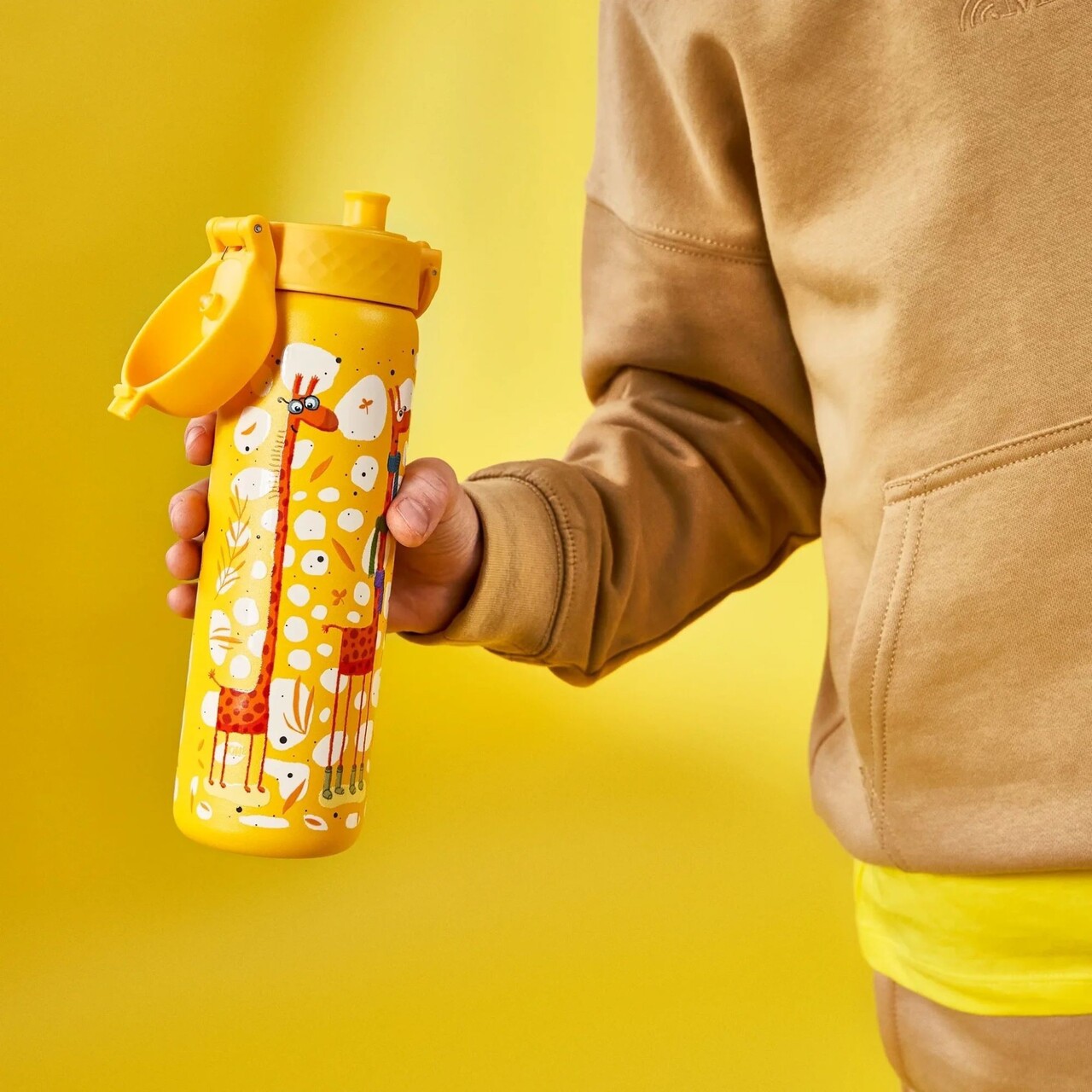 Sticla apa pentru copii, inox, 600ml, Giraffes - Ion8 - view 7