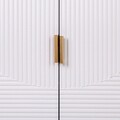 Bufet inferior Creaciones Meng, 80x36.5x85.5 cm, MDF, alb/auriu