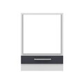 Dulap pentru bucatarie, Hanah Home, Minar, 60x87x58 cm, Alb / Antracit