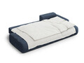 Coltar extensibil dreapta 3 locuri, Linz, Cosmopolitan Design, 275x142x84 cm, cotiera stanga, tesatura structurata, albastru inchis