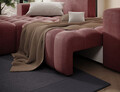 Coltar extensibil stanga 4 locuri ELTAP, Bon-13, Bonett, 250x175x92 cm, lemn/poliester, roz inchis
