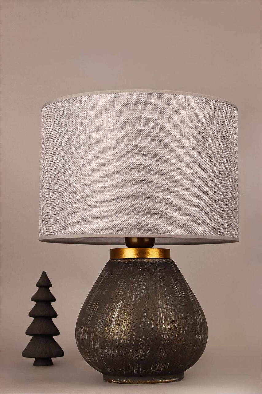 Lampa de masa, L'essentiel Maison, 687HMY2551, Gri închis