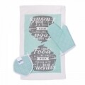 Set 3 piese pentru bucatarie Briosa Azur