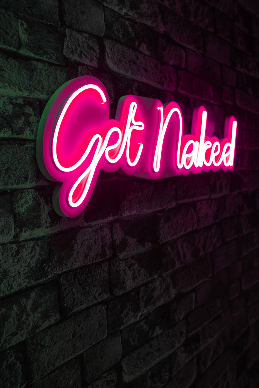Decoratiune luminoasa LED, Get Naked, Benzi flexibile de neon, DC 12 V, Roz