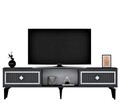 Comoda TV, Olivia, Nil, 150x44.6x29.6 cm, PAL, Antracit / Argintiu