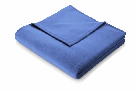 Patura Biederlack Soft Cotton royal, 150x200 cm, albastru
