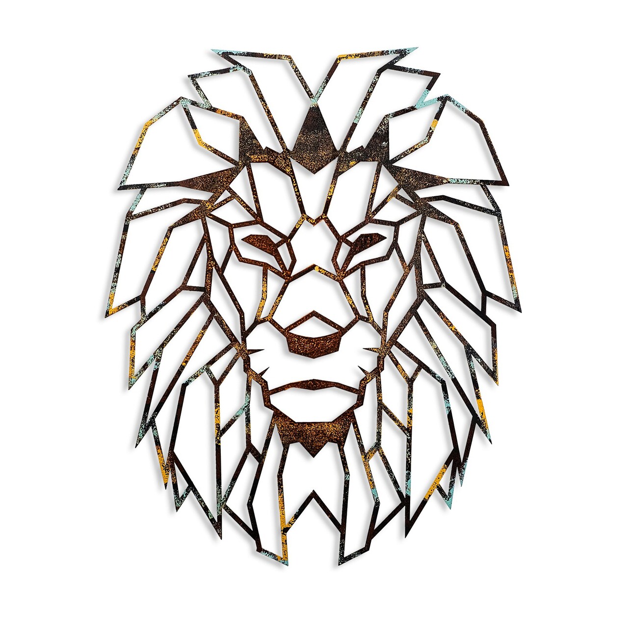 Decoratiune de perete, Lion, 40 x 50 cm, Multicolor - imagine 6