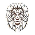 Decoratiune de perete, Lion, Metal, 40 x 50 cm, Multicolor