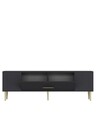 Comoda TV, Olivia, Dekos, 150x48 cm, PAL , Antracit / Aur