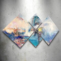 Set 4 tablouri decorative, 4MDF3111501380, MDF, Imprimat UV, Multicolor