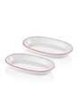Set 2 platouri DOTS048, Mia, 26 cm, ceramica, multicolor