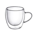 Set 2 cani termorezistente Doble, Ambition, 250 ml, sticla temperata, transparent