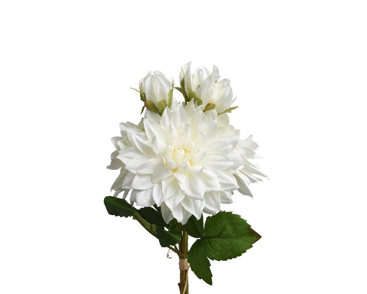 Floare artificiala Bouquet Dahlia, Decoris, 20 x 20 x 44 cm, poliester, alb