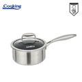 Cratita cu capac Titanium3, Cooking by Heinner, 16x8.5 cm, 1.6 L, inox/sticla, argintiu