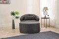 Canapea extensibilă cu 1 loc, Balcab Home, 825BLC4728, Material: 100% POLIESTER (țesătură cu textură de in), Antracit