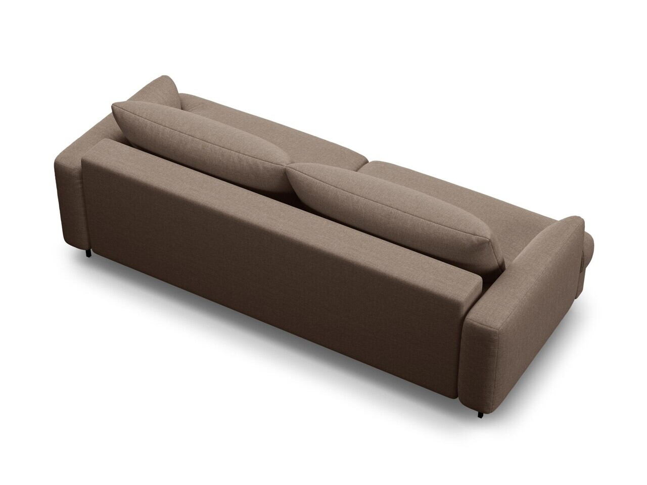 Canapea extensibila 3 locuri, Naomi, Micadoni Home, 233x110x95 cm, tesatura structurata, cappuccino — imaginea 3
