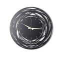 Ceas de perete, Lines XL, Metal, Dimensiune: 70 x 70 cm, Negru