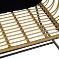 Fotoliu pentru gradina/terasa, DKD Home Decor, 76 x 58 x 80 cm, metal/ratan, negru/bej
