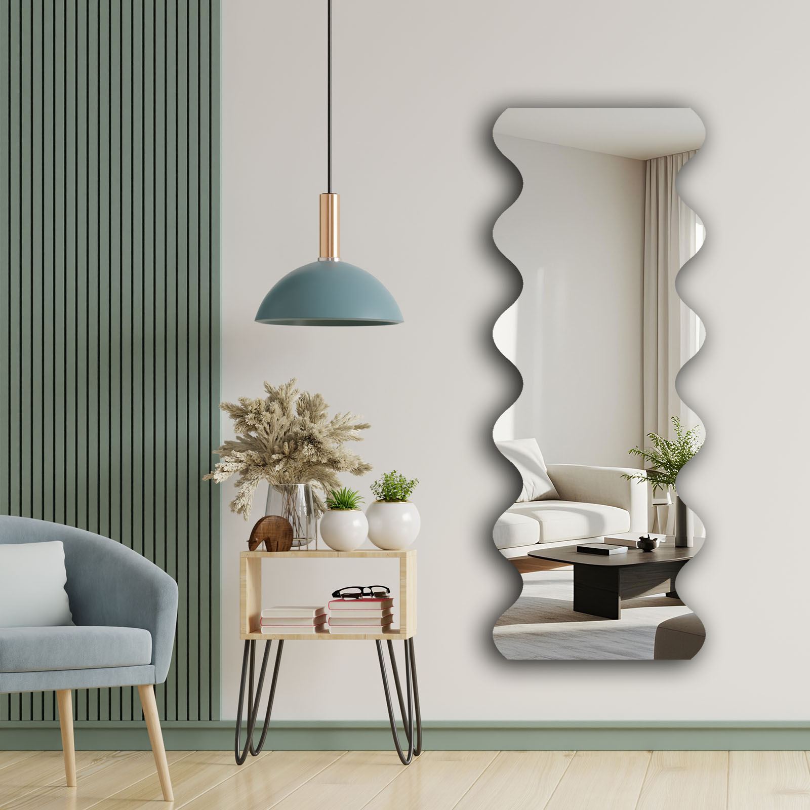 Oglinda decorativa, Hanah Home, 52135Ayna-006, 52x135 cm, OGLINDA (Grosime: 4 mm), Multicolor