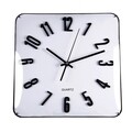 Ceas de perete Lewis, Versa, Ø31 cm, sticla, alb