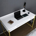 Birou, Retricy, Alma, 120x60x74.8 cm, PAL, Aur/Alb