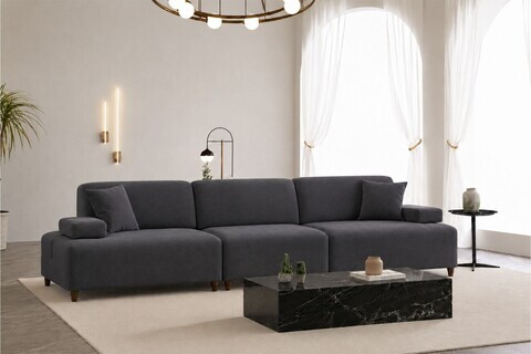 Canapea cu 4 locuri, Atelier del Sofa, 560ARE5357, Albastru petrol