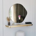 Oglinda decorativa, Neostill, Asso, 70x67 cm, PAL, Auriu