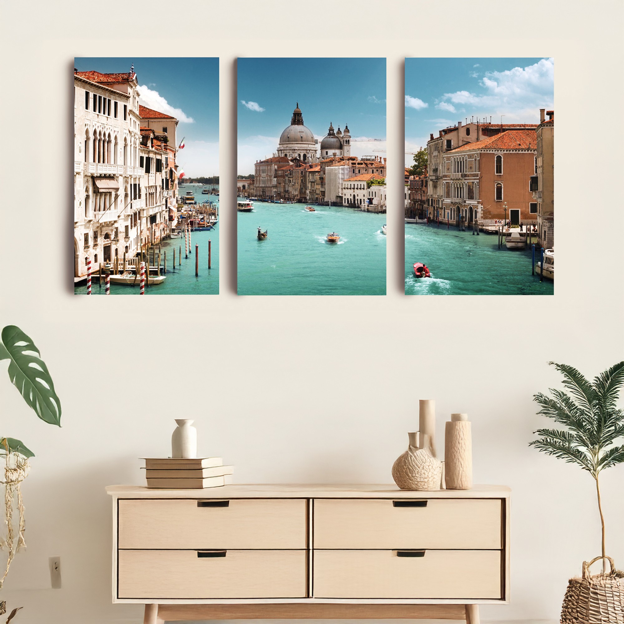 Tablou decorativ, 3PAN-CNV-3005, Dimensiune: 60 x 40 cm (3 bucăți), Multicolor