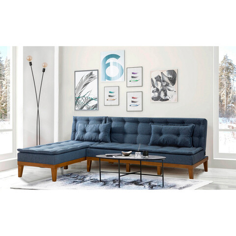 Coltar, unique design, 867unq1465, lemn de carpen, albastru inchis