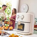 Friteuza cu aer fara ulei InnovaGoods, Vynner Pro 6500, 28 x 33.5 x 36.3 cm, 1700 W, 6.5 L, crem