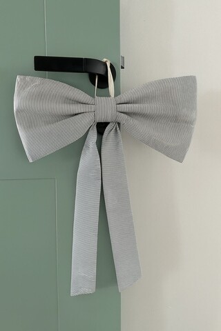 Ornament de ușă, Door Bow-7, 35x45x4 cm, Material: 80% BUMBAC/20% POLIESTER, Gri/Alb