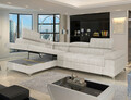 Coltar extensibil stanga 4 locuri ELTAP, LT-01AMO, Eridano, 275x202x88 cm, lemn/poliester, bej deschis