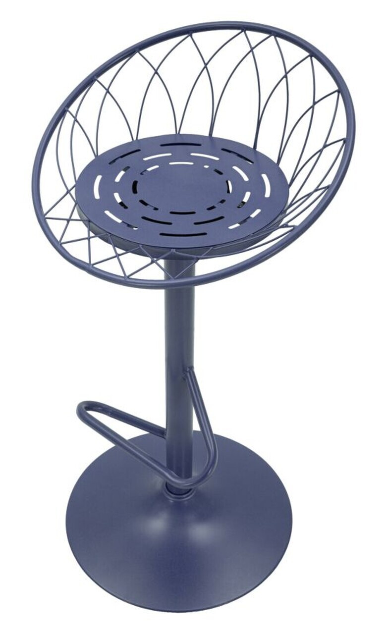 Scaun de bar, Mauro Ferretti, Clox, 49x45x92 cm, metal, mov - imagine 9