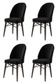 Set de scaune, Charlotte, Ritim, Metal, Negru/Maro