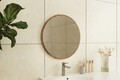 Oglinda decorativa, Siam, Ozze, 60x60x2.2 cm, MDF , Alb/Maro
