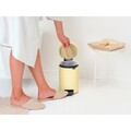 Cos de gunoi cu pedala, Brabantia, NewIcon Mellow Yellow, 3 L, 23.5x16.8x26.4 cm, otel, galben pastel