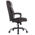Scaun de birou Victory, Pakoworld, 64.5x72.5x118 cm, piele ecologica, maro