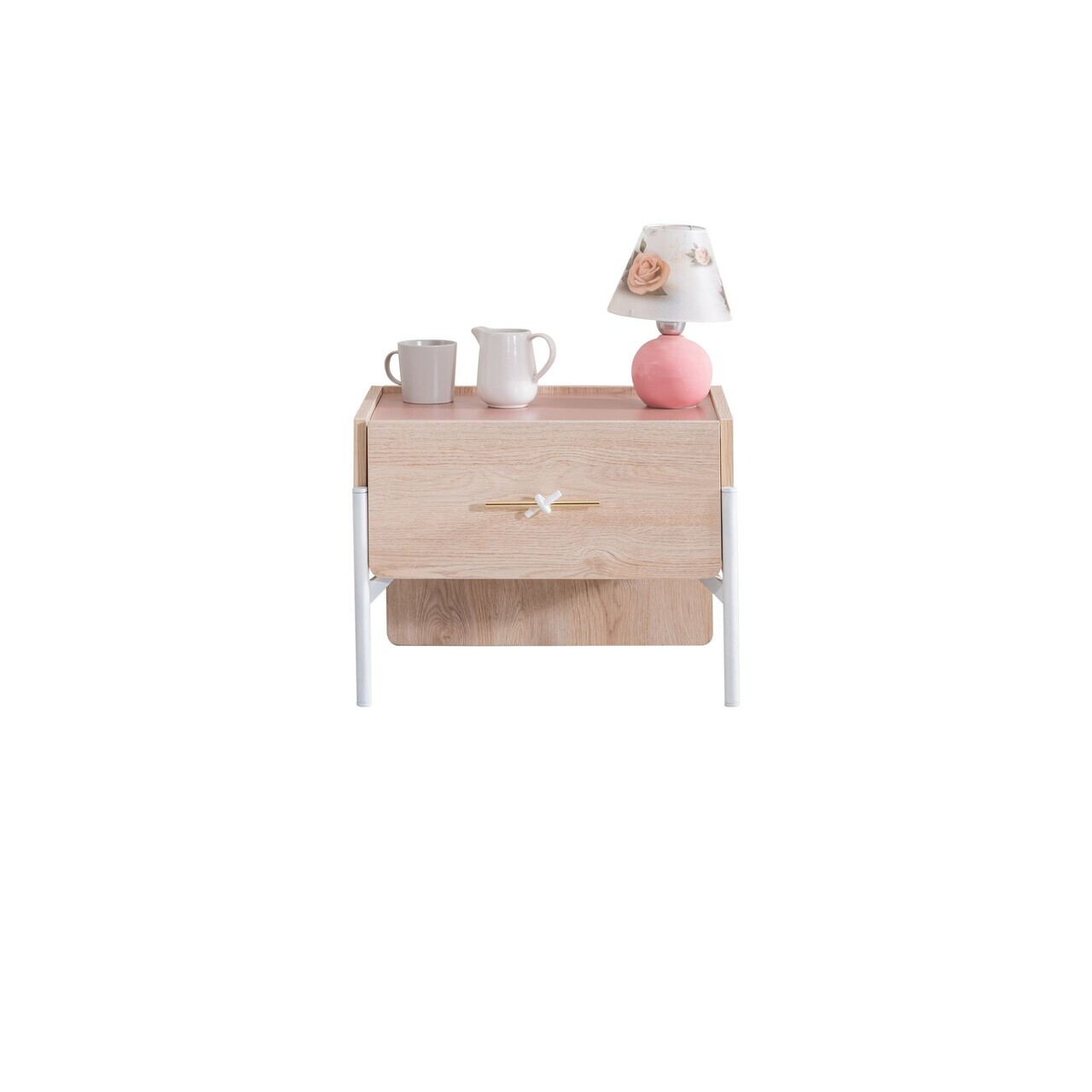 Noptiera, Hanah Home, Rosetta, 54x40x42 cm, PAL, Maro / Roz - view 3