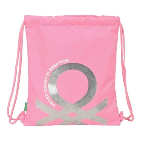 Rucsac, safta, benetton flamingo, 35 x 40 x 1 cm, poliester, roz